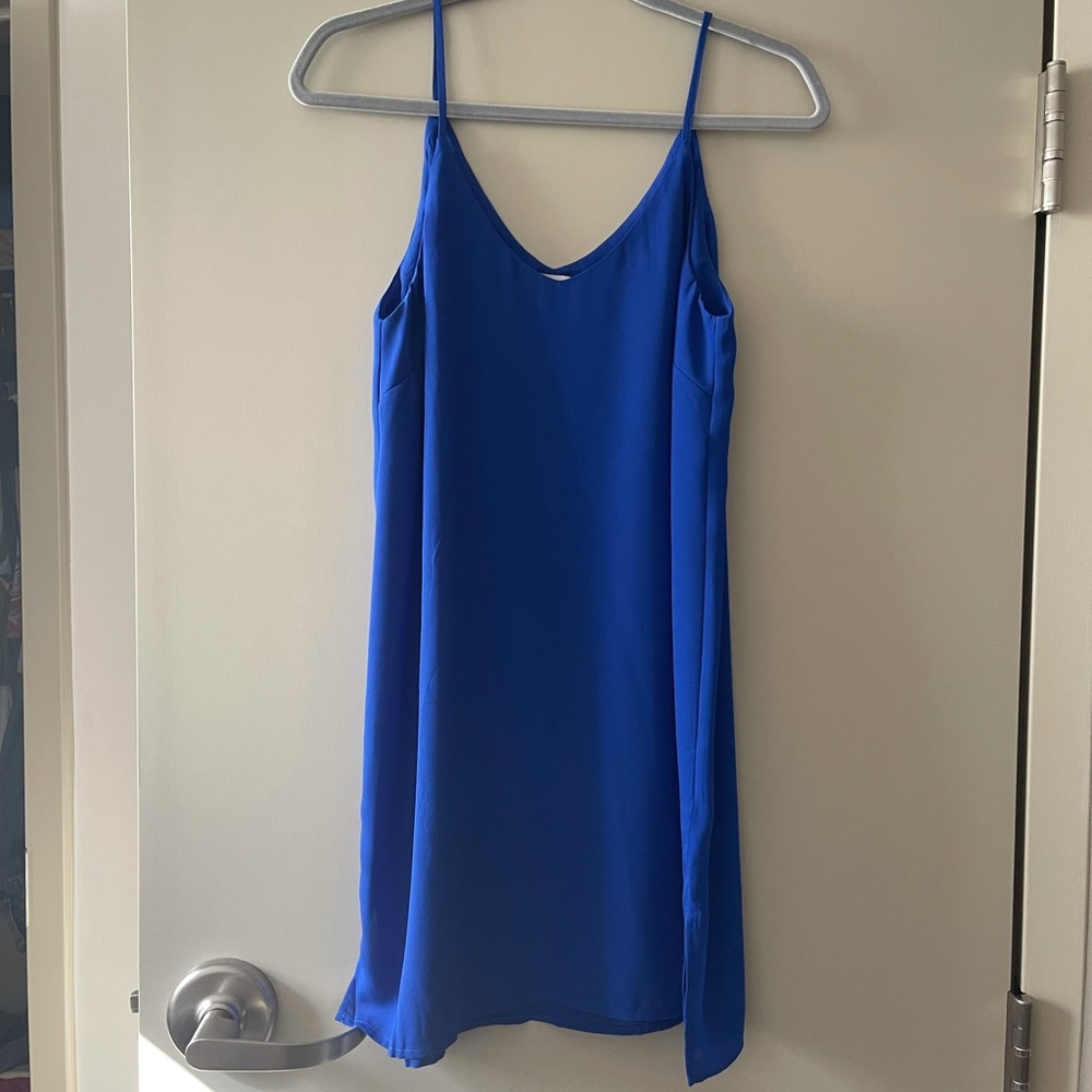 Women’s royal blue slip dress